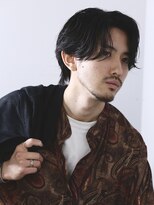 リップスヘアー 銀座(LIPPS hair) センターパート 毛流れパーマ