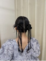 フェリーチェ 六本木店(Felice)&nbsp;推し活　ツインヘア　ライブ　結婚式　カチモリ　ベロアリボン