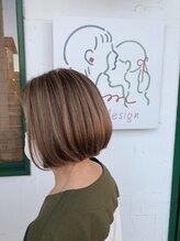 アム ヘアデザイン(am hair design) 段々明るく白髪を魅せるヘアカラー