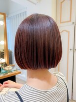 ネオリーブ チロル 横浜西口店(Neolive CiroL.)&nbsp;フラットボブ　レッドブラウン　艶カラー