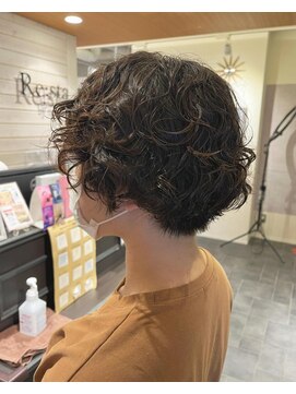 リスタバイネオリーブ 浅草(Re:sta by neolive) ショートふわふわパーマ。Re:sta by neolive
