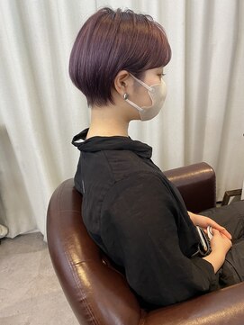 グランドライン(GRAND LINE) ラベンダーカラー×耳かけショート