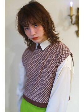 クシュ 所沢東口店(kusyu...) ハイライト/ボブウルフ/ココアベージュ/黒髪/グレージュカラー