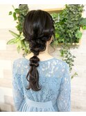 ロングあみおろしヘアアレンジ【ヘアセット/立川/立川南/浴衣】