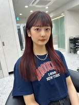 ロンド マーレ 天神大名店(Lond mare) ピンクブラウン/暖色カラー/カシスピンク/韓国ヘア/顔周りカット