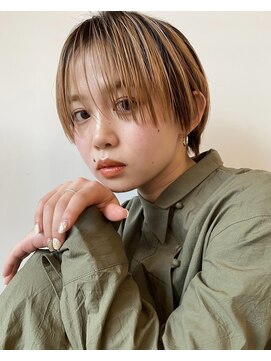 ヲタク(wotaku.) ショートハンサムショートショートボブベージュミルクティー