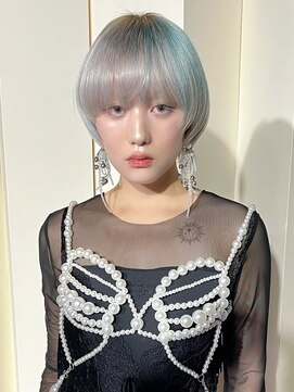ヴェイン 渋谷(vain) マッシュショート ハイトーンショート 前髪