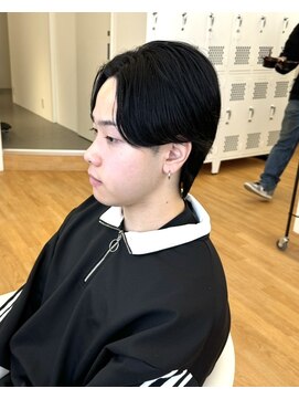 ビカム 名駅(become) 【毛流れニュアンス×センターパートウルフ】メンズパーマ名古屋