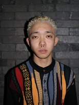 スリーセント 栄(3/cent)&nbsp;イージードリル/パンク/刈り上げショート/ホワイトブロンド