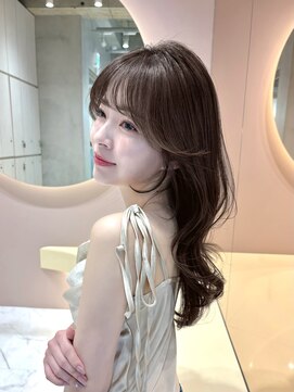 グロー 大宮(GLROW) ラベンダーカラー　ココアベージュ　レイヤーカット　くびれ巻き