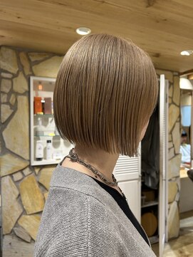 エイト新宿店(EIGHT shinjuku) ミニボブ×ミルクティーベージュ