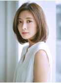 ☆ホワイトグレージュミニウルフデジタルパーマチェリーブラウン