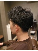 メンズツーブロックニュアンスパーマ