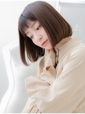 ■小顔ぱっつん前髪前下がり切りっぱなしボブ401-2越谷30代40代