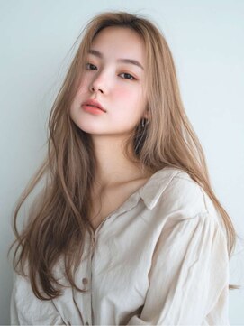 トクテ 高円寺(tokute) くびレイヤーエモージュ前髪モテベージュレイヤーミディ/高円寺