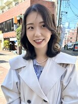 ミリ(mm)&nbsp;レイヤーカット 暗髪グレージュ カラー 韓国 髪質改善 仙台