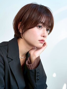 ロンドリメゾン 原宿(Lond re Maison.) マロンベージュショート前髪レイヤー髪質改善縮毛矯正原宿表参道