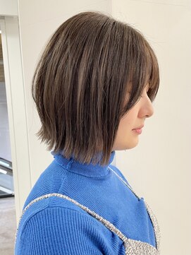モリオフロムロンドン 松戸店(Morio from London) 【松戸　松田】大人可愛いレイヤーボブ　切りっぱなしスタイル