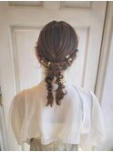 編み下ろし/ツイン/ヘアアレンジ/新宿ヘアセット