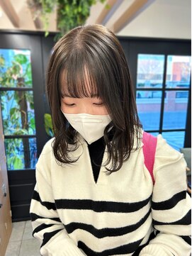 リサプラン(RISA plan) オリーブカラー/ボブヘア/ブラウンヘアー/西新/百道浜