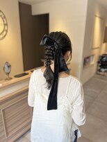 ヘアースタジオ エフ(Hair studio f)&nbsp;茨木ヘアセット/お呼ばれアレンジ/編み下ろし