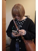 チャプター 問屋町(chapter)&nbsp;パツっとボブケアブリーチダブルカラーブロンドベージュ韓国ヘア