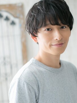 トニーアンドガイメン ホテル京阪仙台店(TONI&GUY MEN) 前髪パーマ重めアッシュブラック就活スマートマッシュk仙台
