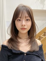 バイオレット 表参道店(Violet) スモーキーブラウンレイヤーカット韓国ヘア