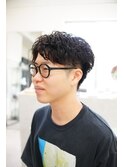 アップバングシャドウパーマ