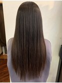 パープルブラウン×さら艶縮毛矯正