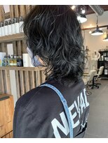 ナタン 自由が丘(NATHAN)&nbsp;ウルフパーマイルミナカラーミディアムウルフ髪質改善自由が丘