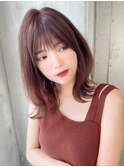 学割U24 韓国風 ウルフ フェイスレイヤー 顔周り 前髪 360