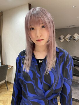 ロンド レア 天神大名店(Lond Le’a) ホワイトピンク/メルティカラー/くびれヘア/ビタミンカラー/福岡