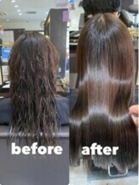 ビープライズ(Be PRIZE) ブリーチ毛でも酸性縮毛矯正でストレート