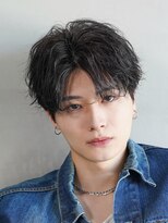 センターパートウルフカットシャドウパーマニュアンスパーマ