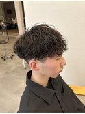 波巻きパーマ