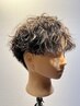 Mens限定カット+パーマ+ホワイトメッシュ￥19980