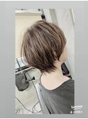 マッシュウルフ＃ショート＃マッシュウルフ＃オリーブベージュ