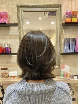 シェイプスヘアデザイン 上三川店(Shape's hair design) くびれヘア/グレージュ/外ハネボブ/大人ガーリー