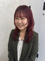 ソエル(Sowel)&nbsp;《ＫＡＮＯＮ》チェリーレッド/レッドカラー/レイヤーカット