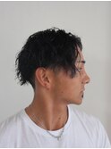 一宮メンズ濡れ感ツイスパマッシュパーマセンターパート