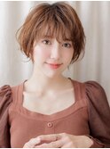 コーラルオレンジハイライト小顔マッシュショートY浦和20代30代