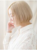 ■ブリーチカラー/ハイトーンカラー/透明感カラー☆-2金髪ボブ
