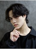 センターパート×カルマパーマ×スパイラルパーマ×韓国風men's