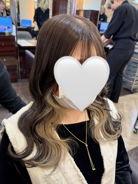 キャラ 池袋本店(CHARA) インナーカラー/ミルクティーベージュ/ブロンド/池袋