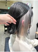 #noi_style 切りっぱなしボブ×イヤリングカラー