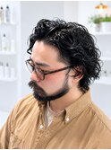 大人色気ウェーブパーマ
