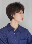 前下がりショート・ボブ/絶壁解消/前髪あり/40代/30代/内巻き