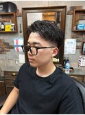 MEN’S HAIR/波巻きツイストスパイラル/リバースセンターパート