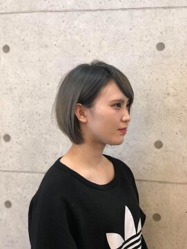 ヘア デザイン ビーチ(Hair Design Beach) 【Beach】　ミルクベージュ×ショートボブ